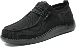 1TAZERO Wide-Shoes for Men-Slip on Walking-Loafers Casual-Shoes - Wide Width Comfortable Orthopedic Shoes for Men with Arch Support for Plantar Fasciitis