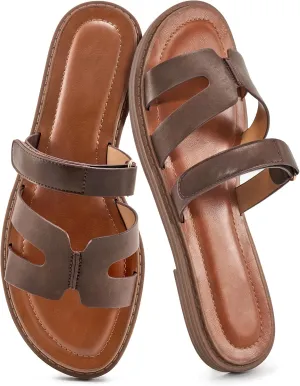 Alicegana Sandals for Women 2025 Dressy: Summer Flat Comfortable Slip on Shoes Fashion Walking Sandals Women