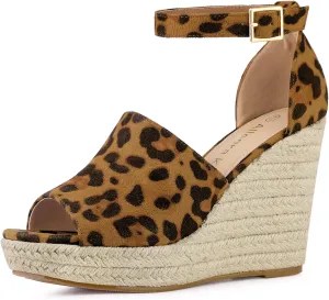 Allegra K Women's Espadrilles Platform Heels Wedges Sandals