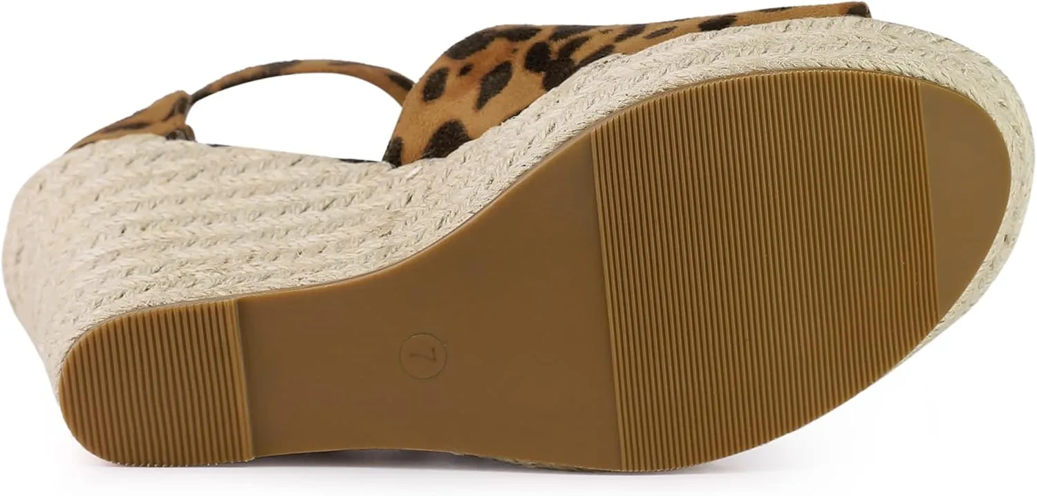 Allegra K Women's Espadrilles Platform Heels Wedges Sandals