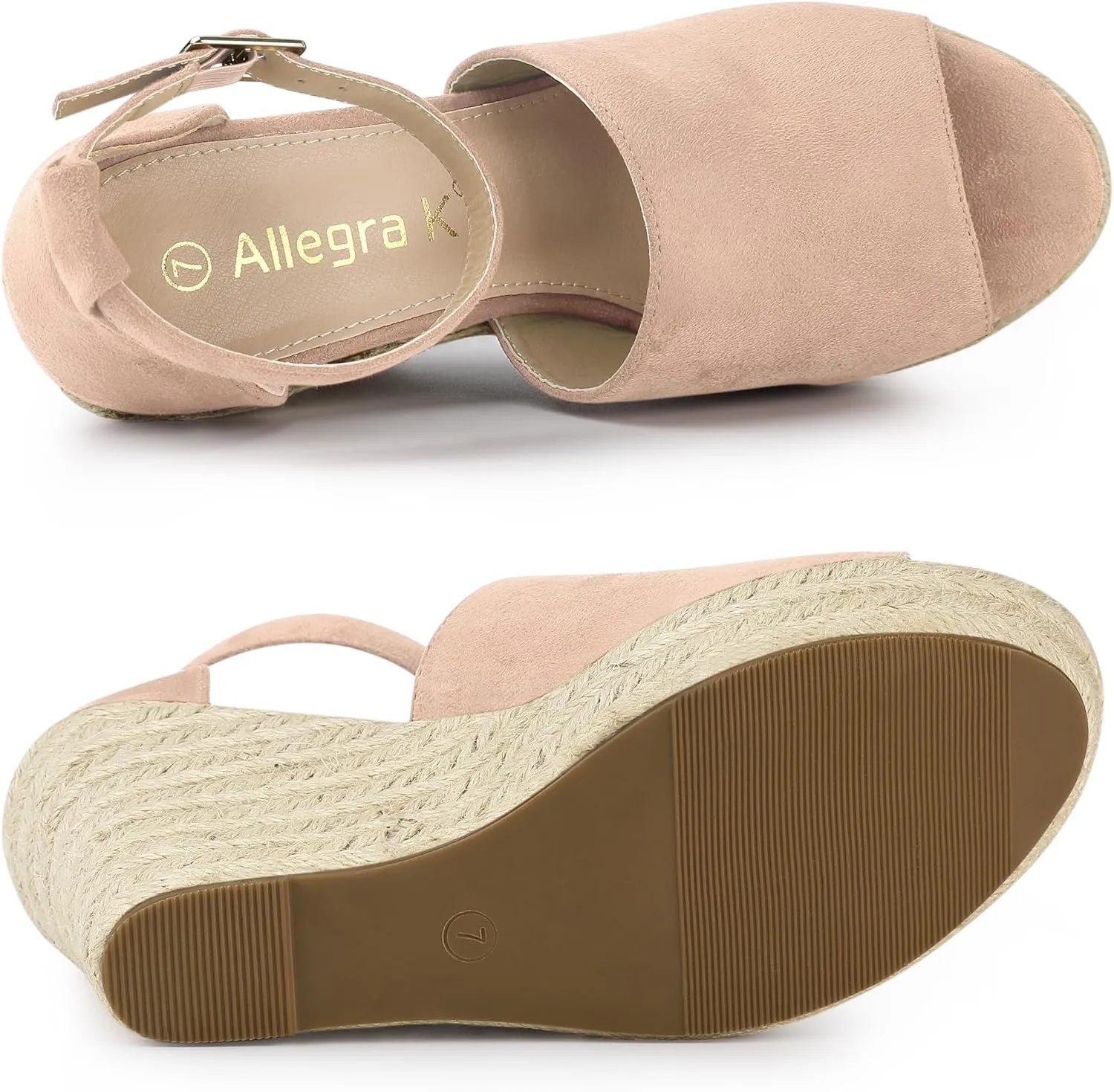 Allegra K Women's Espadrilles Platform Heels Wedges Sandals