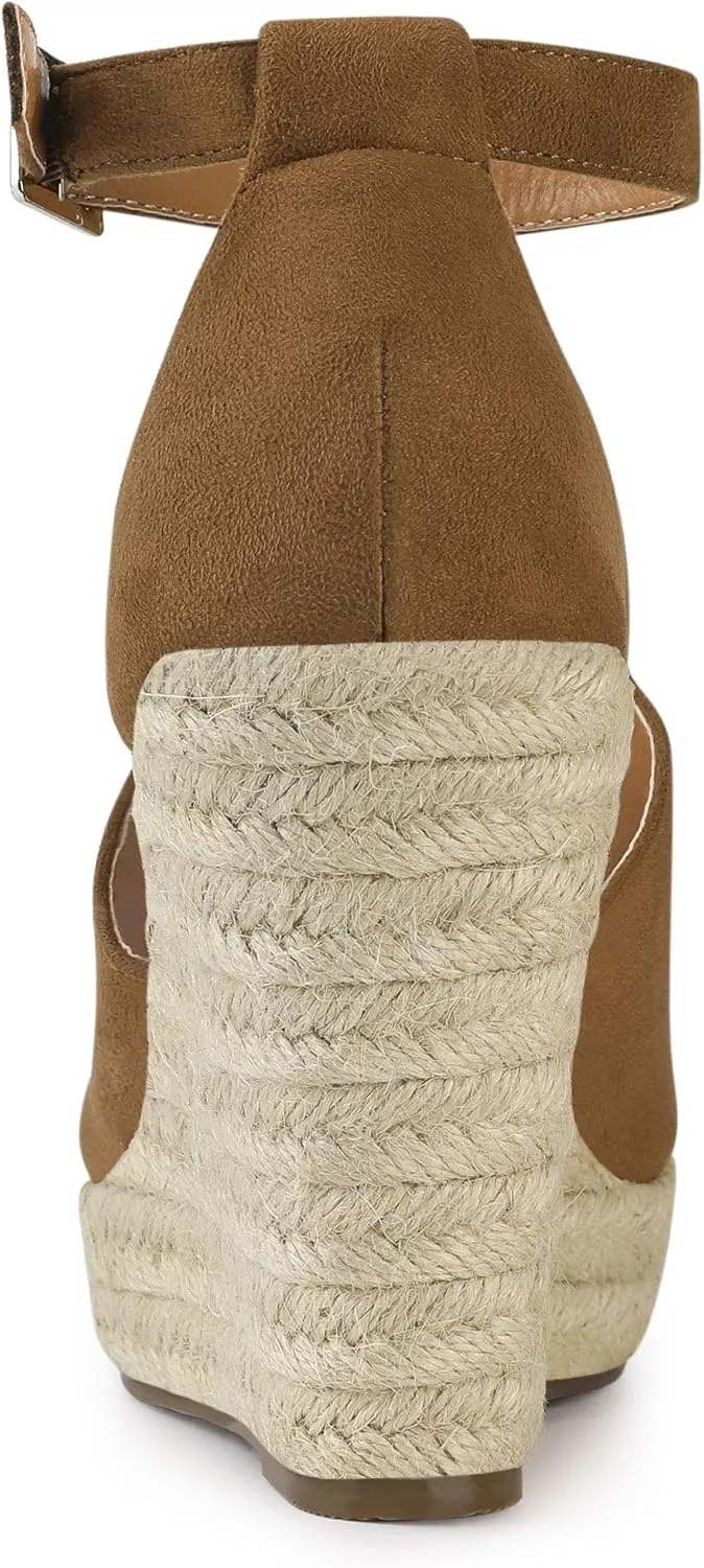 Allegra K Women's Espadrilles Platform Heels Wedges Sandals