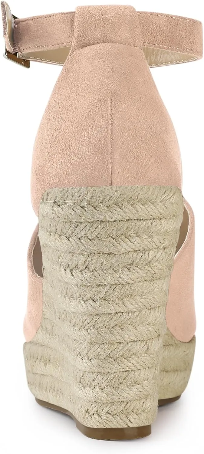 Allegra K Women's Espadrilles Platform Heels Wedges Sandals