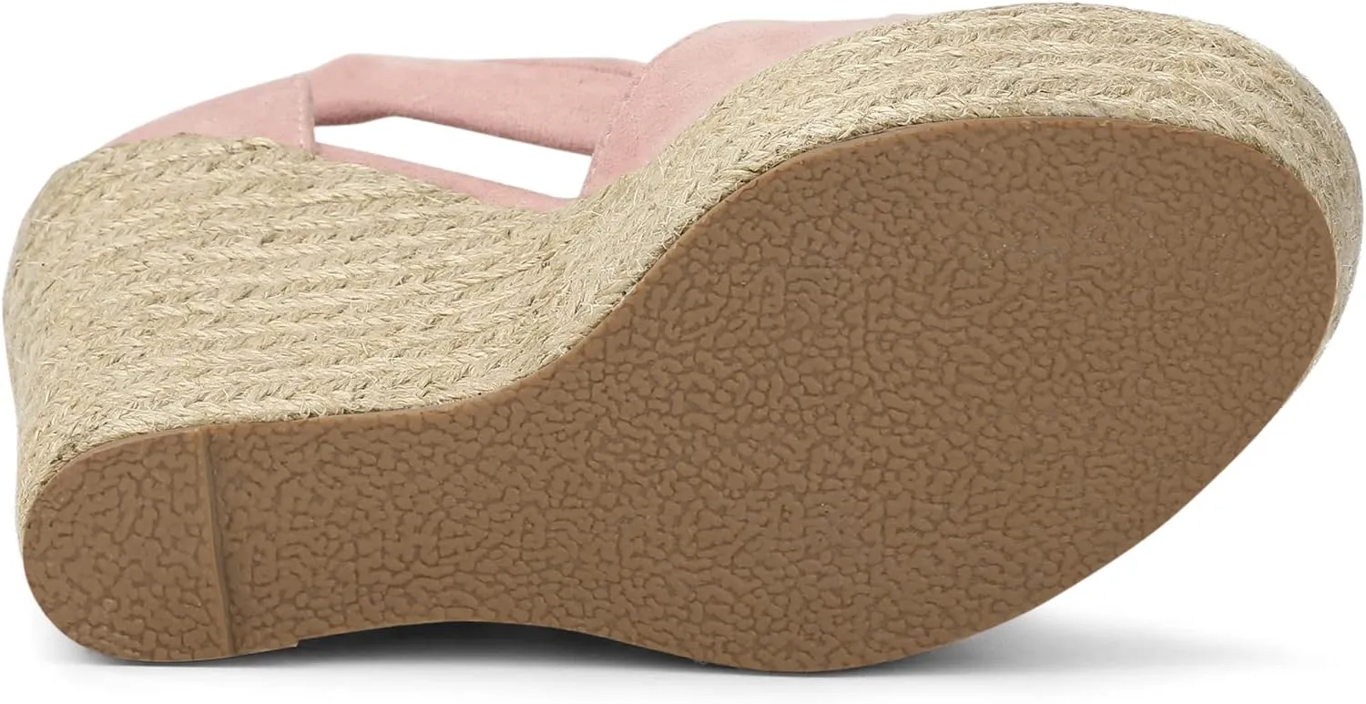 Allegra K Women's Espadrilles Tie Up Ankle Strap Wedges Sandals