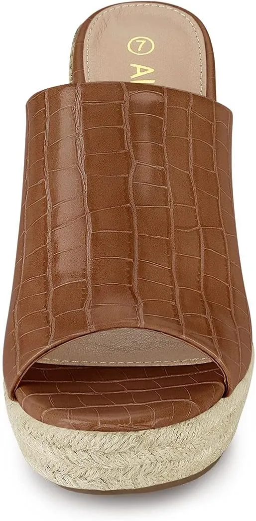 Allegra K Women's Espadrilles Wedges Wedge Sandals