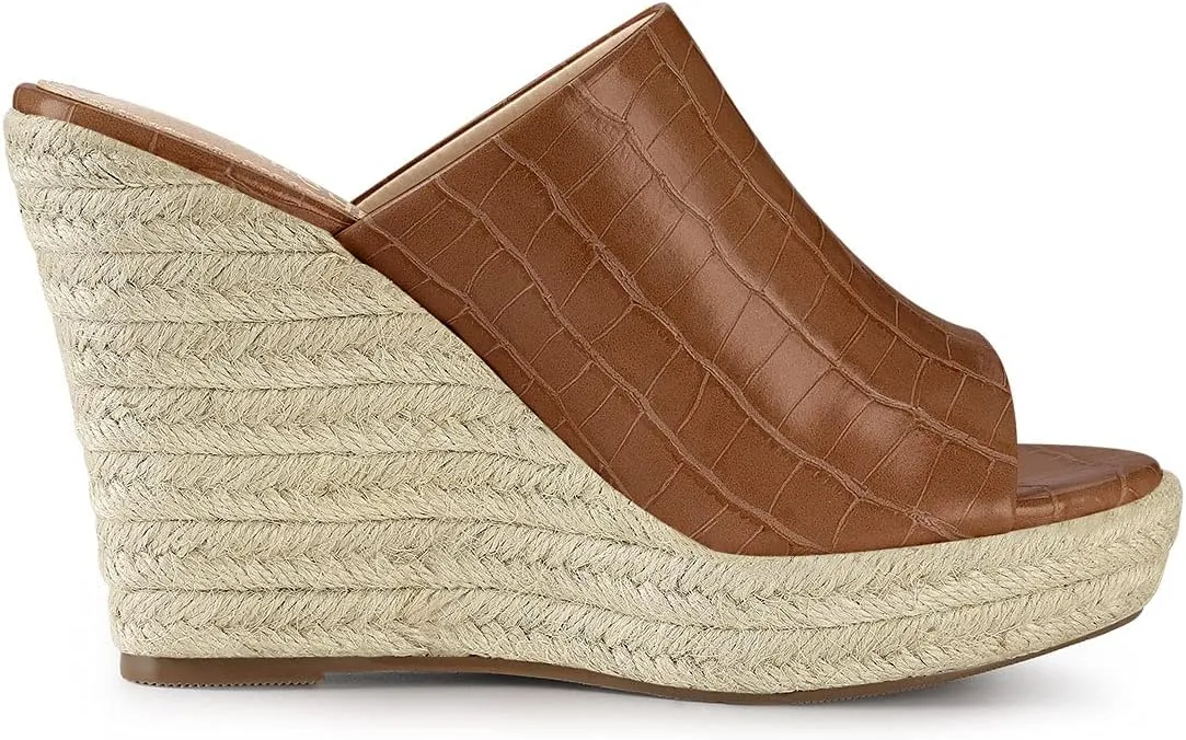 Allegra K Women's Espadrilles Wedges Wedge Sandals