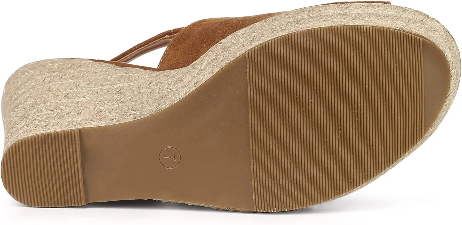 Allegra K Women's Peep Toe Slingback Platform Espadrilles Wedge Sandals