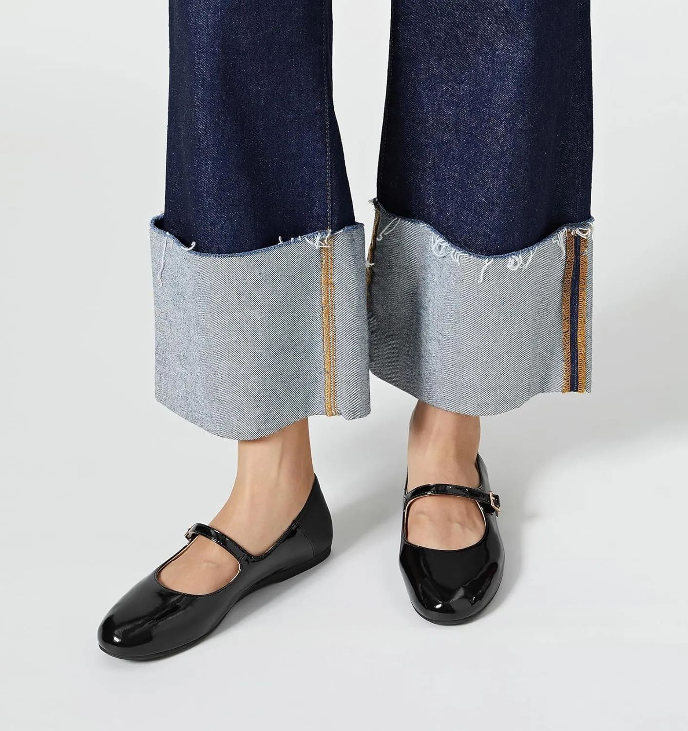 Arromic Ballet Flats for Women Round Toe Mary Jane Shoes Comfortable Dressy Women Flats Adjustable Straps Washable Knit Slip On Shoes