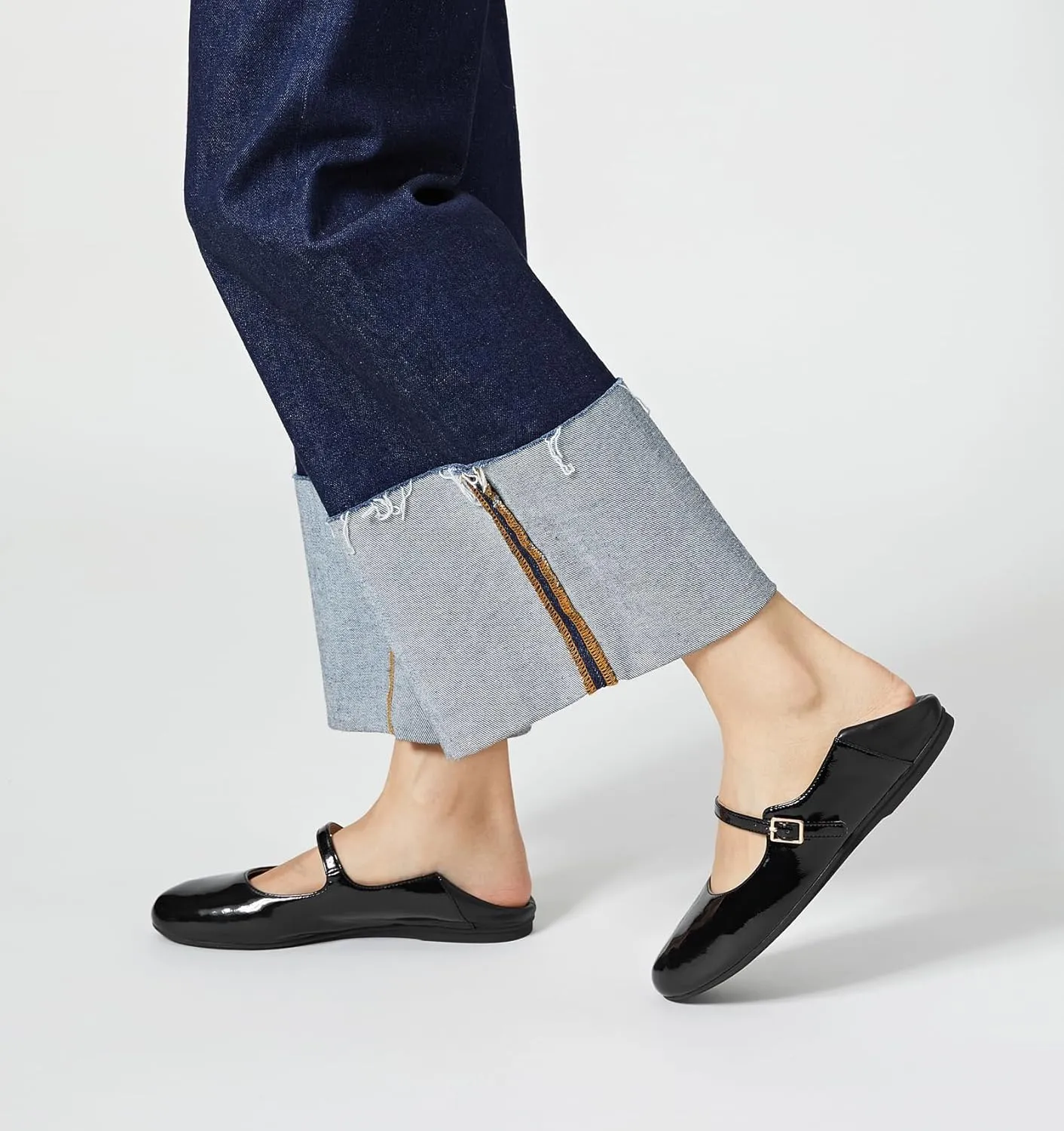 Arromic Ballet Flats for Women Round Toe Mary Jane Shoes Comfortable Dressy Women Flats Adjustable Straps Washable Knit Slip On Shoes