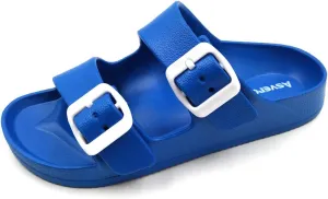 Asverd Kids Double Buckle Adjustable Arch Support Flat Sandals for Boys Girls ASKID068