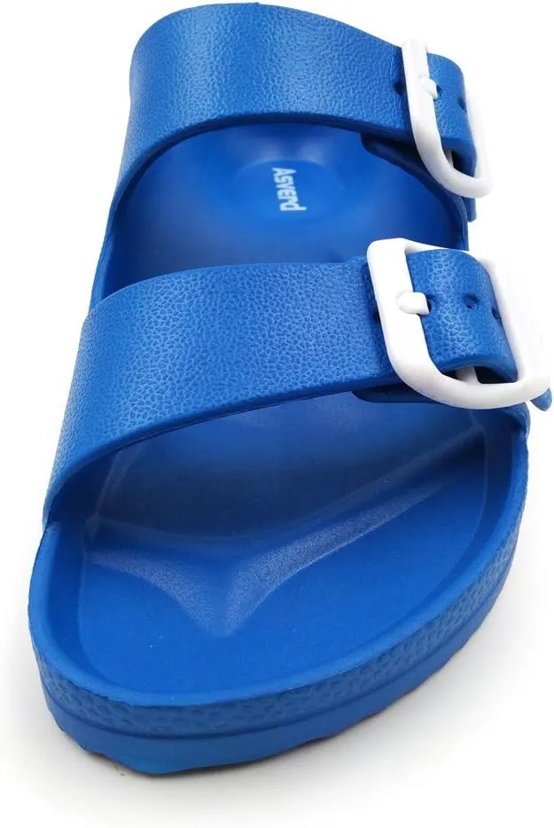 Asverd Kids Double Buckle Adjustable Arch Support Flat Sandals for Boys Girls ASKID068