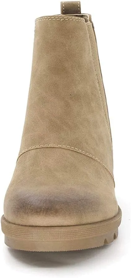 Athlefit Women's Wedge Boots Comfortable Ankle Wedge Booties