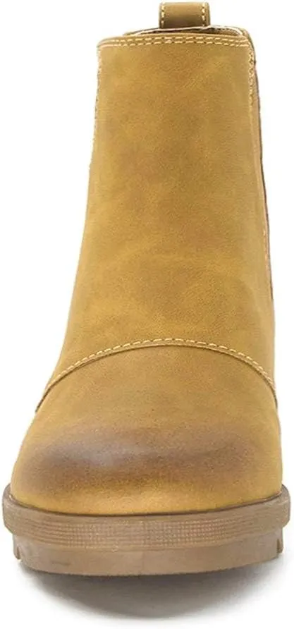 Athlefit Women's Wedge Boots Comfortable Ankle Wedge Booties