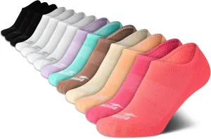 Avia Women's Socks - 14 Pack Comfort Cushon No Show Liner Socks (Shoe Size: 4-9, Extended Sizing: 9-12)