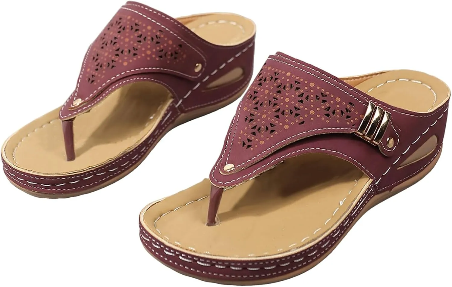 Avylays Orthopedic Sandals for Women,Breathable Mesh Sports Sandals With Non-Slip Sole,Wedge Heel Thick-Soled Sandals
