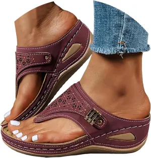 Avylays Orthopedic Sandals for Women,Breathable Mesh Sports Sandals With Non-Slip Sole,Wedge Heel Thick-Soled Sandals