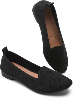 BABUDOG Women's Sparkly Flats Shoes Shiny Mesh Loafers Shoes Soft Memory Foam Flats