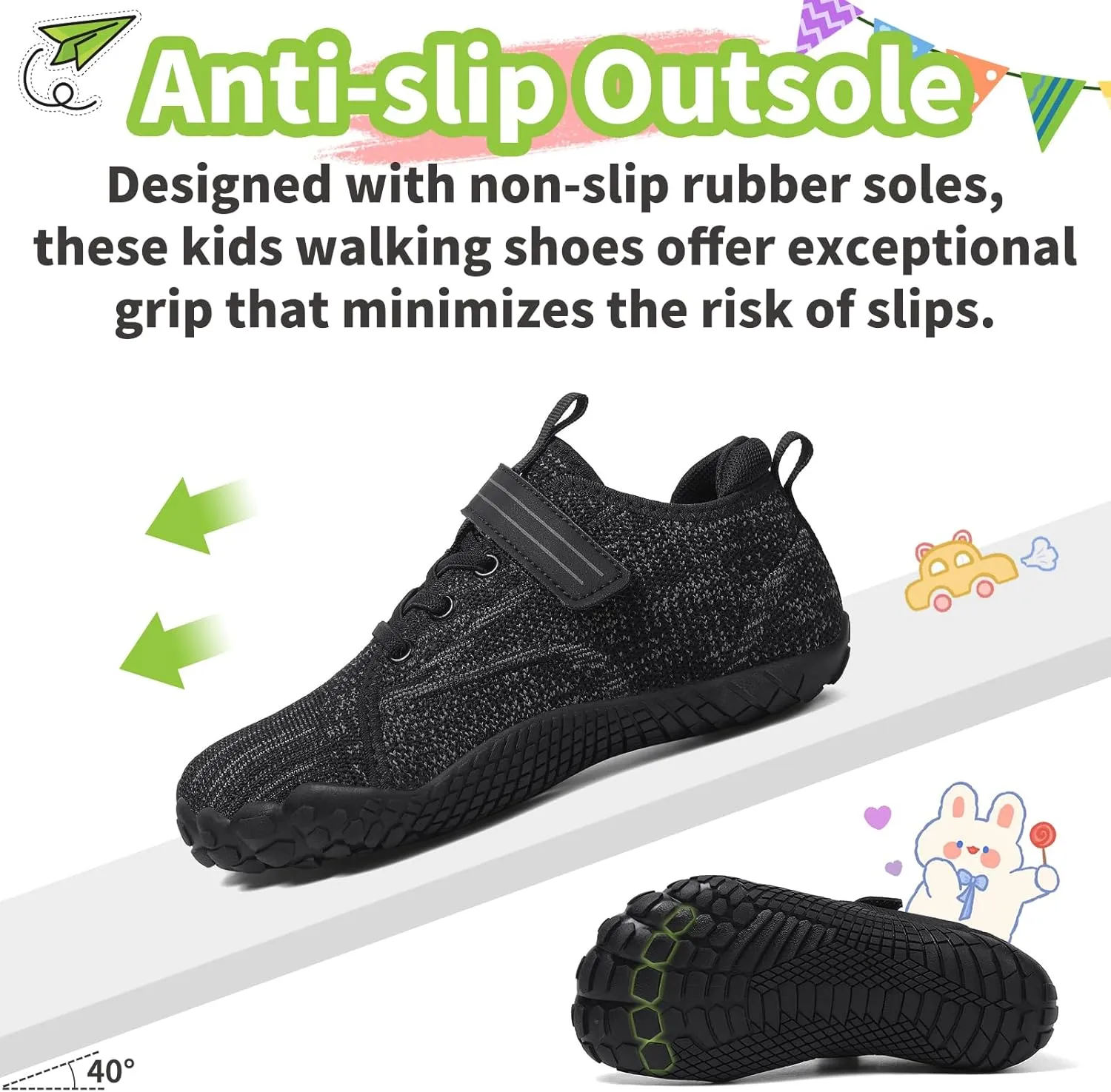 Barefoot Shoes Kids Wide Toe Box Shoes Boys Girls Footwear Zero Drop Orthopedic Minimalist Walking Sneakers for Little/Big Kids Indoor Outdoor Lightweight Running Wrestling Tennis