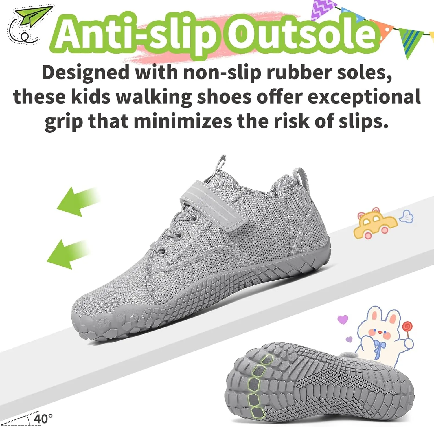 Barefoot Shoes Kids Wide Toe Box Shoes Boys Girls Footwear Zero Drop Orthopedic Minimalist Walking Sneakers for Little/Big Kids Indoor Outdoor Lightweight Running Wrestling Tennis