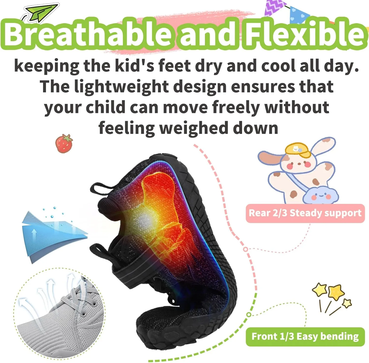 Barefoot Shoes Kids Wide Toe Box Shoes Boys Girls Footwear Zero Drop Orthopedic Minimalist Walking Sneakers for Little/Big Kids Indoor Outdoor Lightweight Running Wrestling Tennis