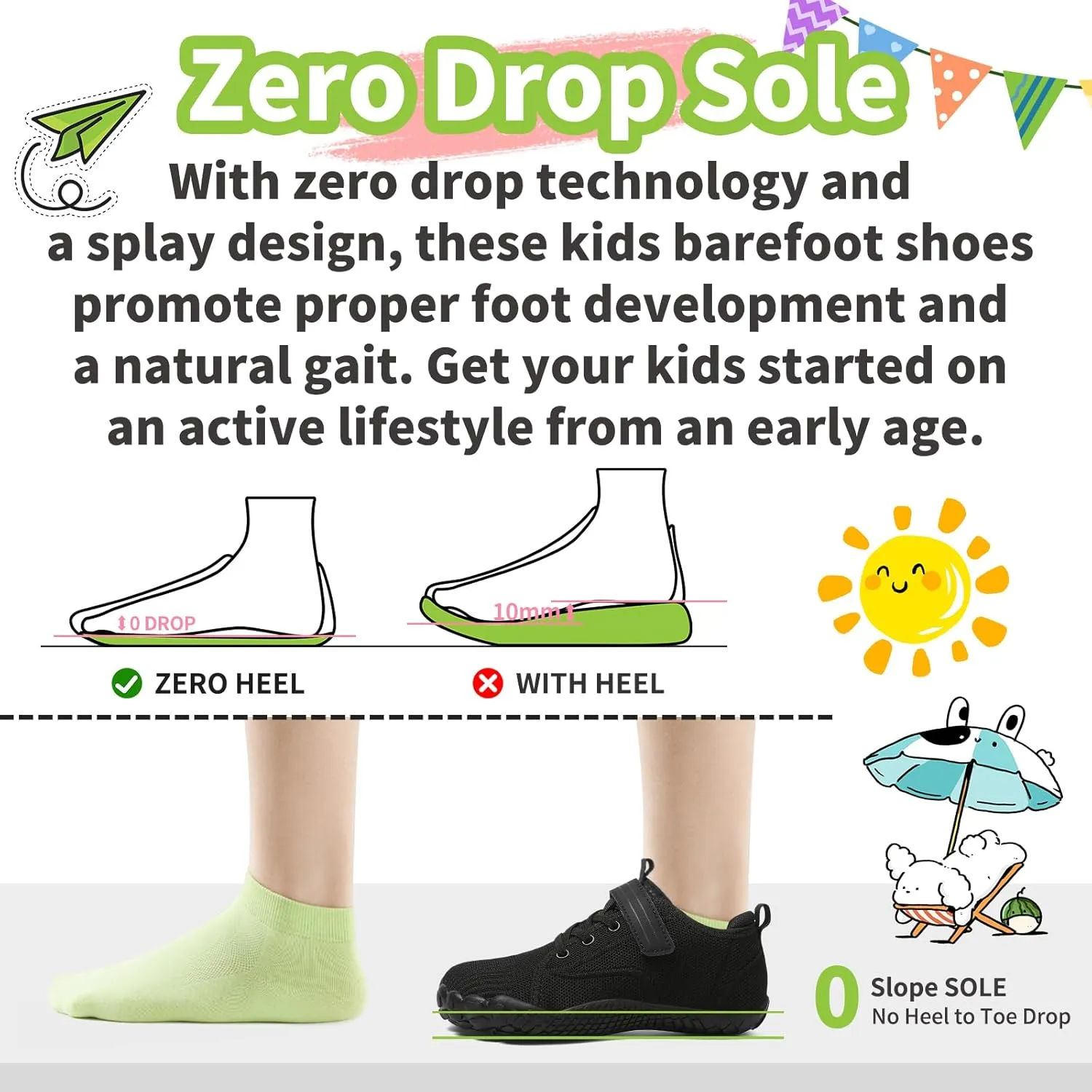 Barefoot Shoes Kids Wide Toe Box Shoes Boys Girls Footwear Zero Drop Orthopedic Minimalist Walking Sneakers for Little/Big Kids Indoor Outdoor Lightweight Running Wrestling Tennis
