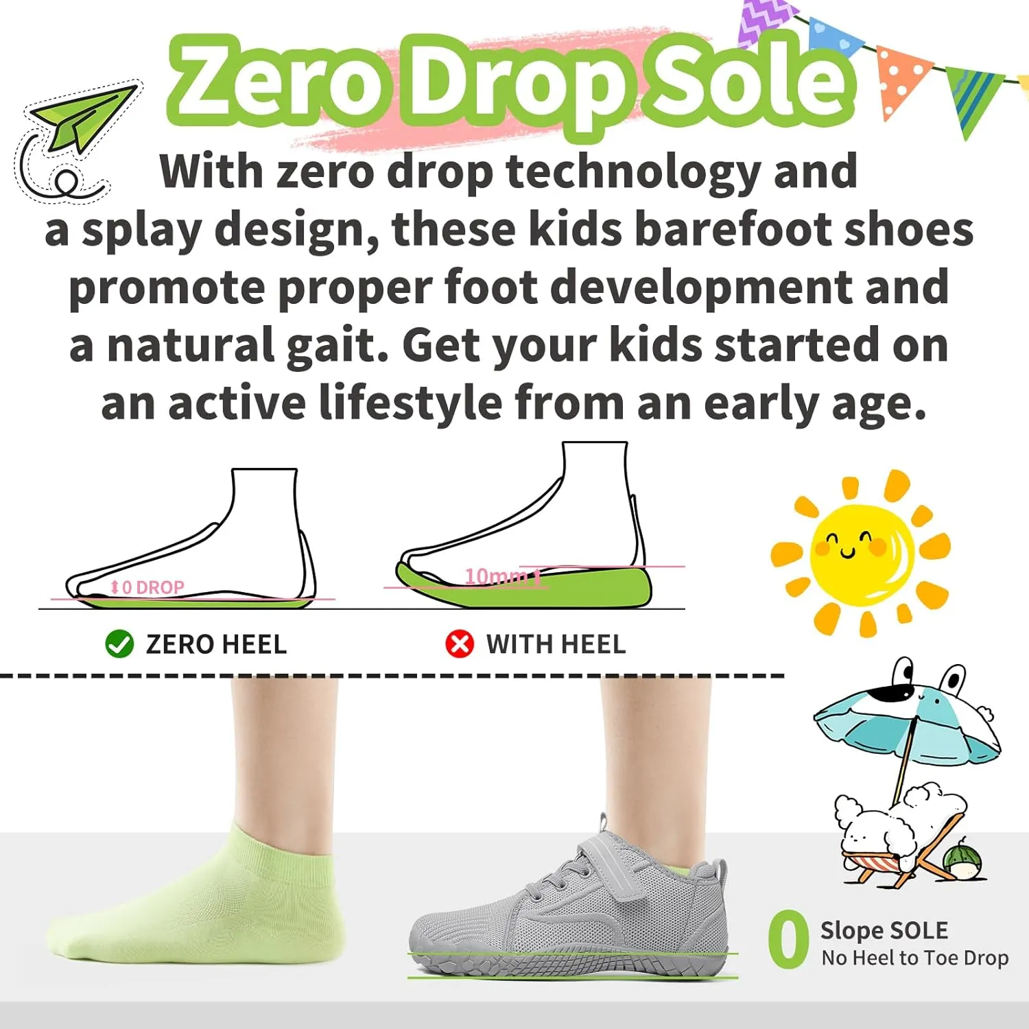 Barefoot Shoes Kids Wide Toe Box Shoes Boys Girls Footwear Zero Drop Orthopedic Minimalist Walking Sneakers for Little/Big Kids Indoor Outdoor Lightweight Running Wrestling Tennis