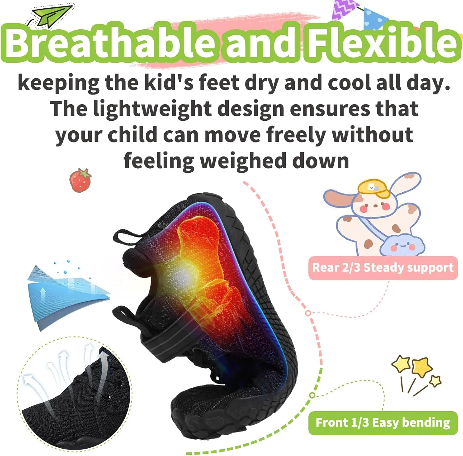 Barefoot Shoes Kids Wide Toe Box Shoes Boys Girls Footwear Zero Drop Orthopedic Minimalist Walking Sneakers for Little/Big Kids Indoor Outdoor Lightweight Running Wrestling Tennis