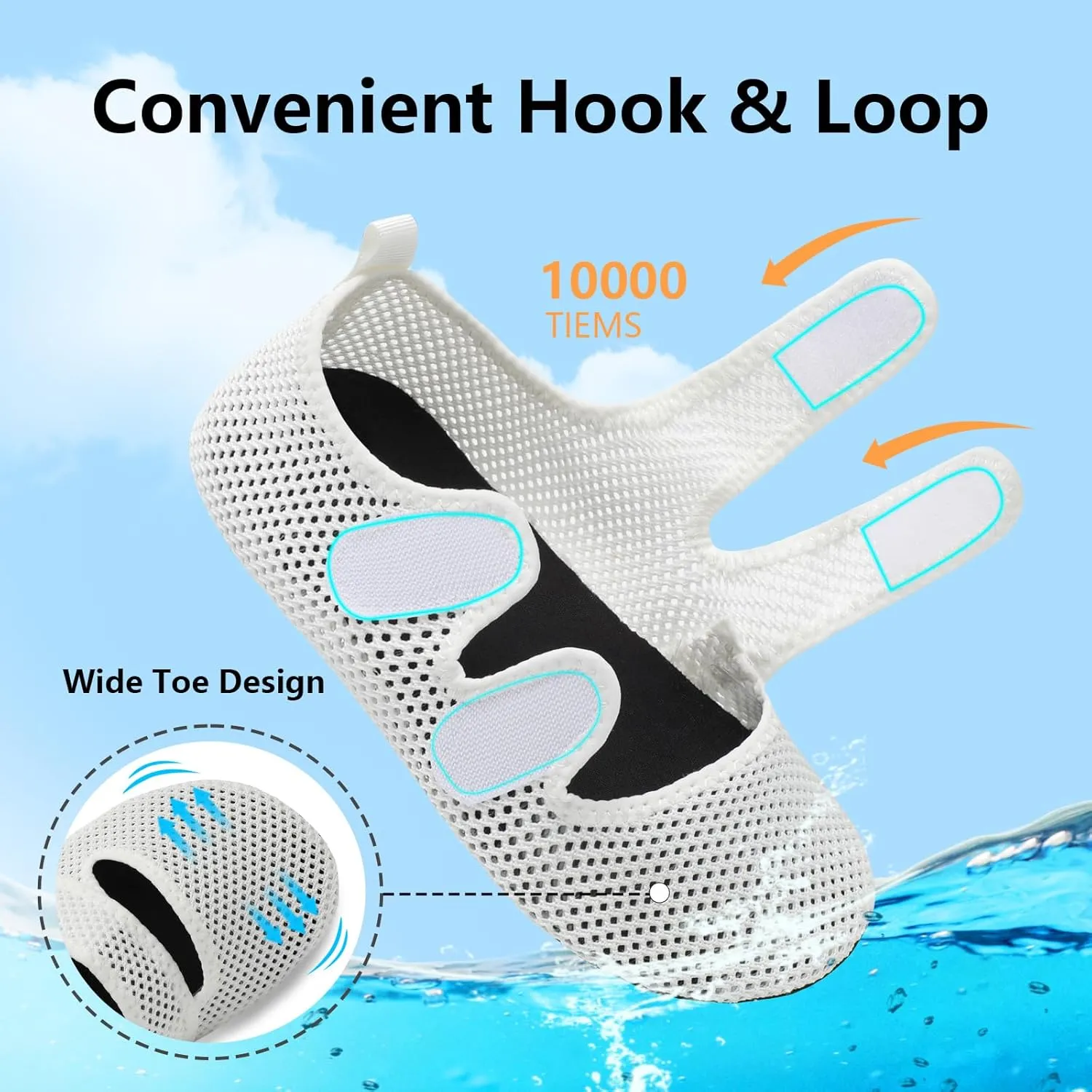 BARERUN Water Shoes Women Men Quick Dry Barefoot Beach Walking Kayaking Surfing Yoga Shoes Adjustable Wide Minimalist Sandals Slippers Indoor/Outdoor