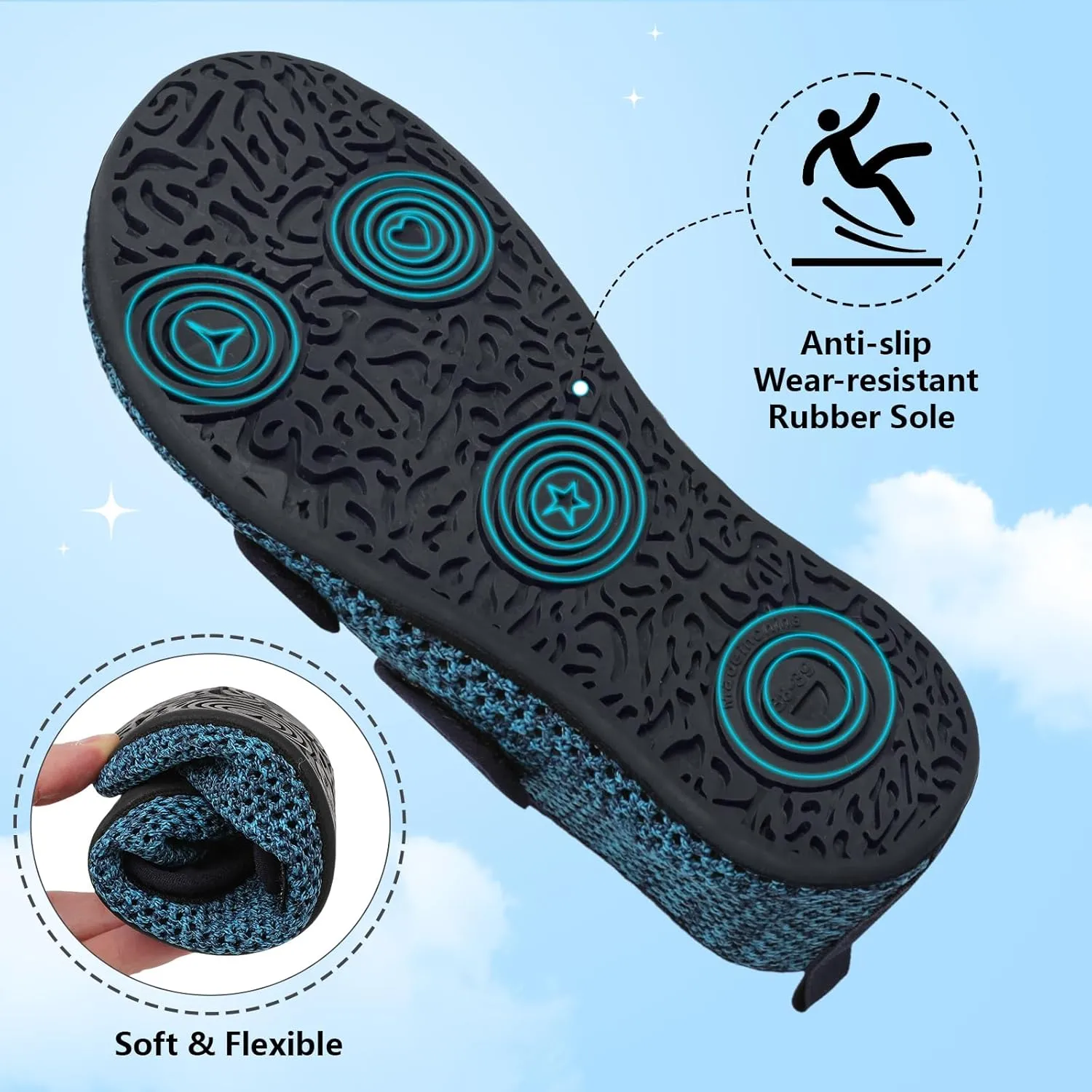 BARERUN Water Shoes Women Men Quick Dry Barefoot Beach Walking Kayaking Surfing Yoga Shoes Adjustable Wide Minimalist Sandals Slippers Indoor/Outdoor