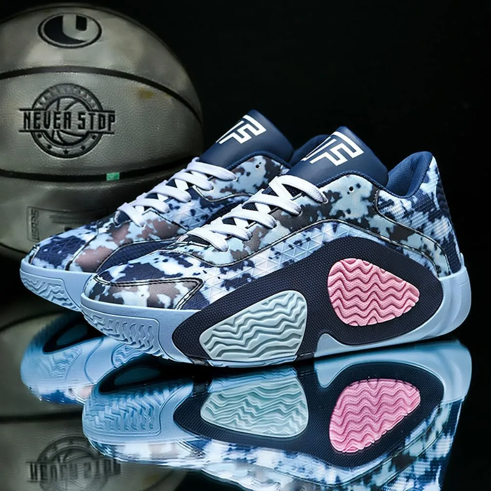 Basketball Shoes for Men High Top Ultra-Light Fashion Anti Slip Breathable Sneakers Men's Training Shoes for Running Walking