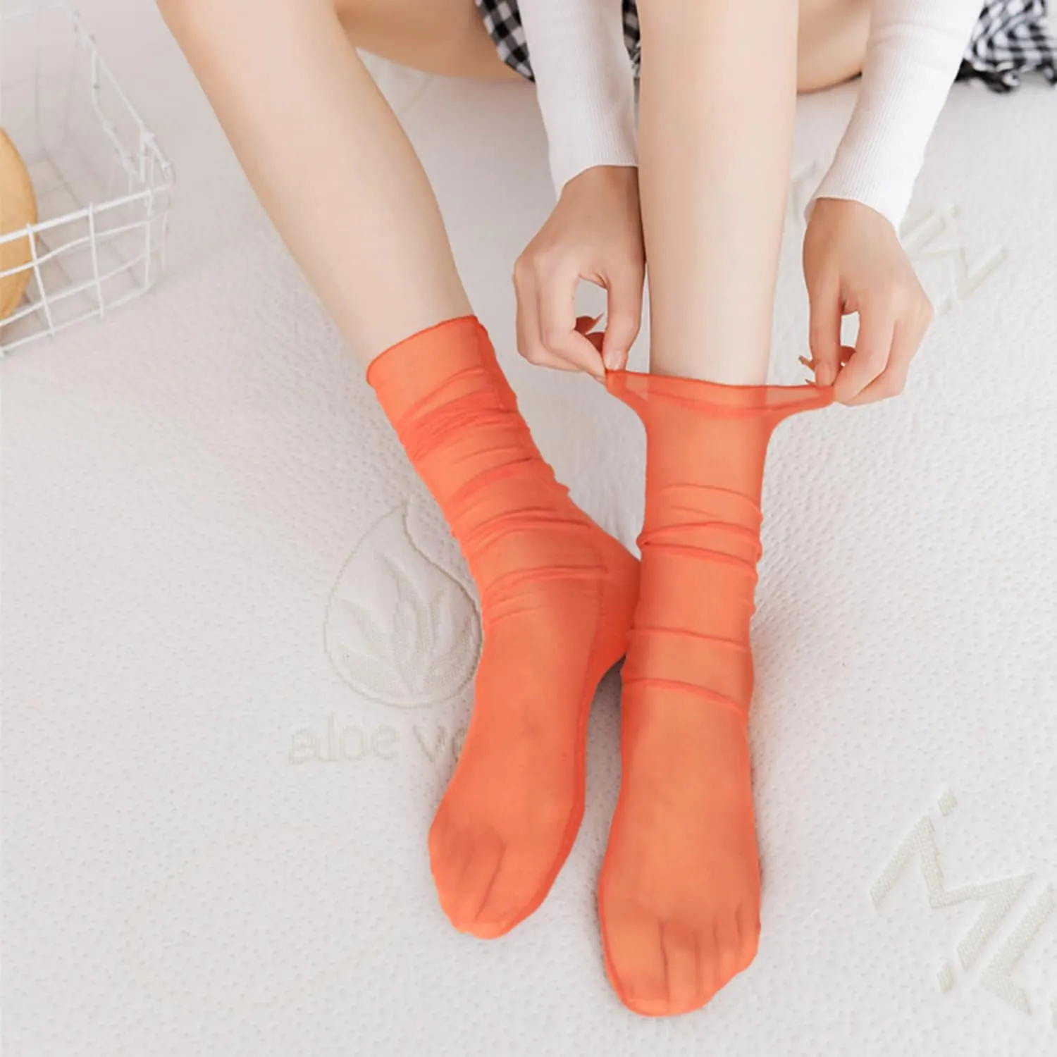 Benefeet Sheer Mesh Womens Girls Slouch Socks - See Through, Transparent, Elegant, Cute Lace Tulle Socks
