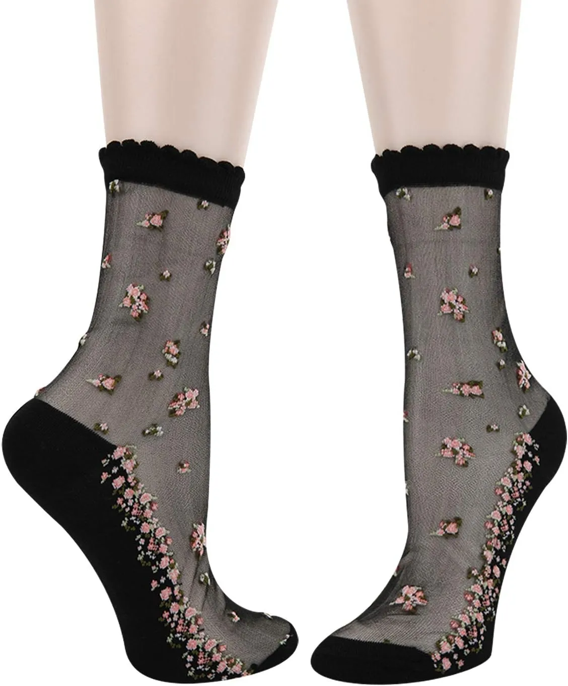Benefeet Sox Sheer Mesh Socks Women See Through Transparent Ankle Stocking Socks for Girls Womens