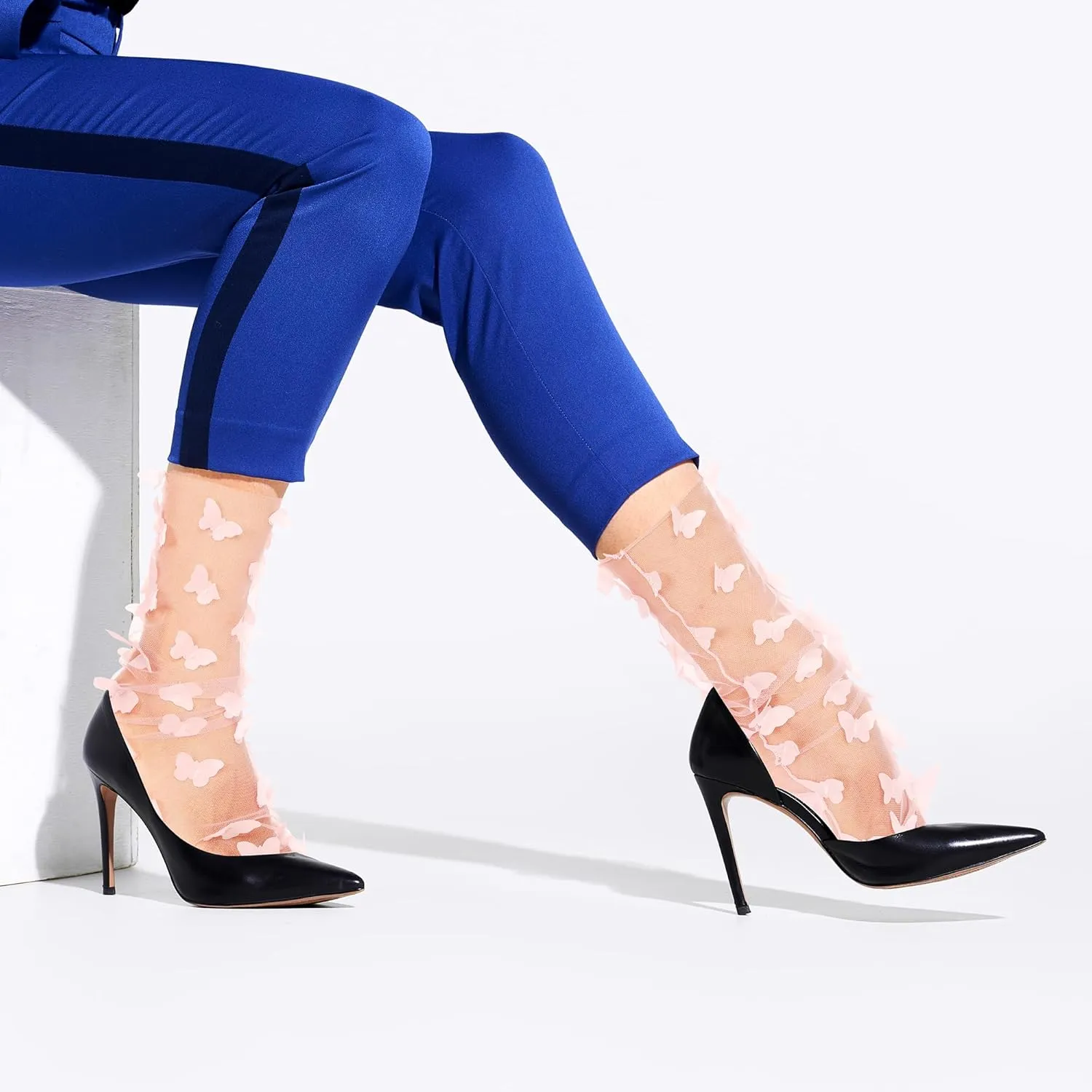 Benefeet Sox Womens Novelty Funny Sheer Lace Socks Girls Cute Mesh Loose Socks Sexy See Through Slouch Socks Christmas Gifts