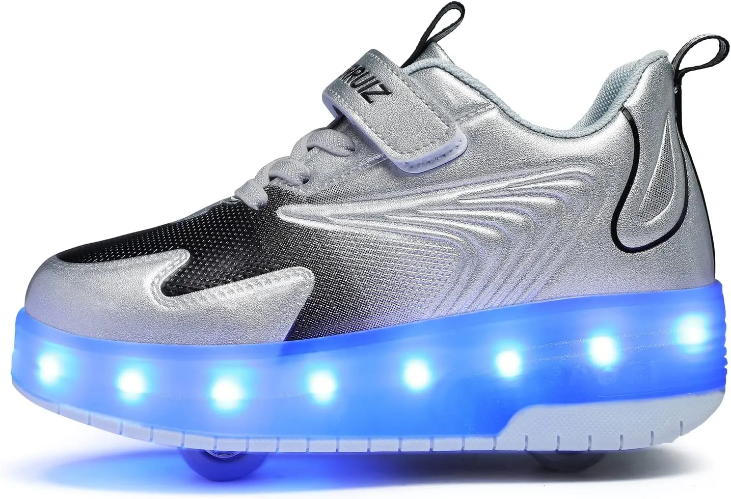 BFOEL Rechargeable Roller Shoes for Boys Girls Age 6-14 with LED Light-Up Kids Sneakers for Outdoor Play, Birthday