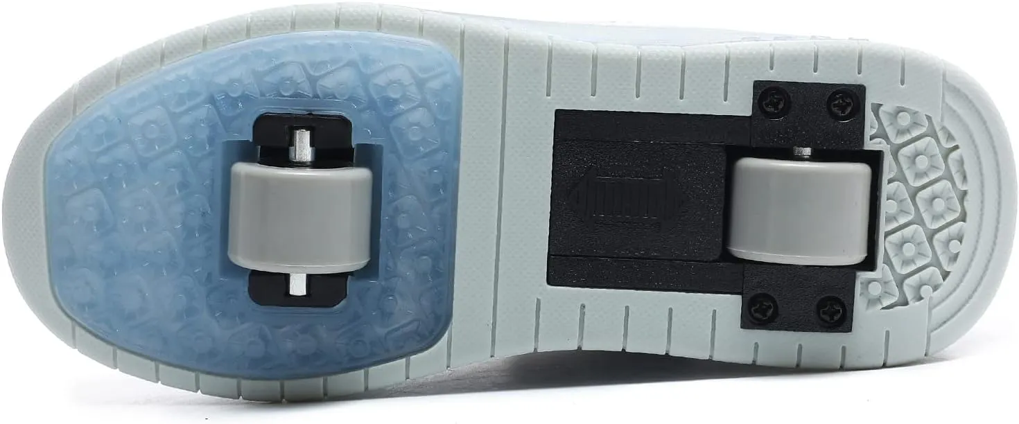 BFOEL Rechargeable Roller Shoes for Boys Girls Age 6-14 with LED Light-Up Kids Sneakers for Outdoor Play, Birthday