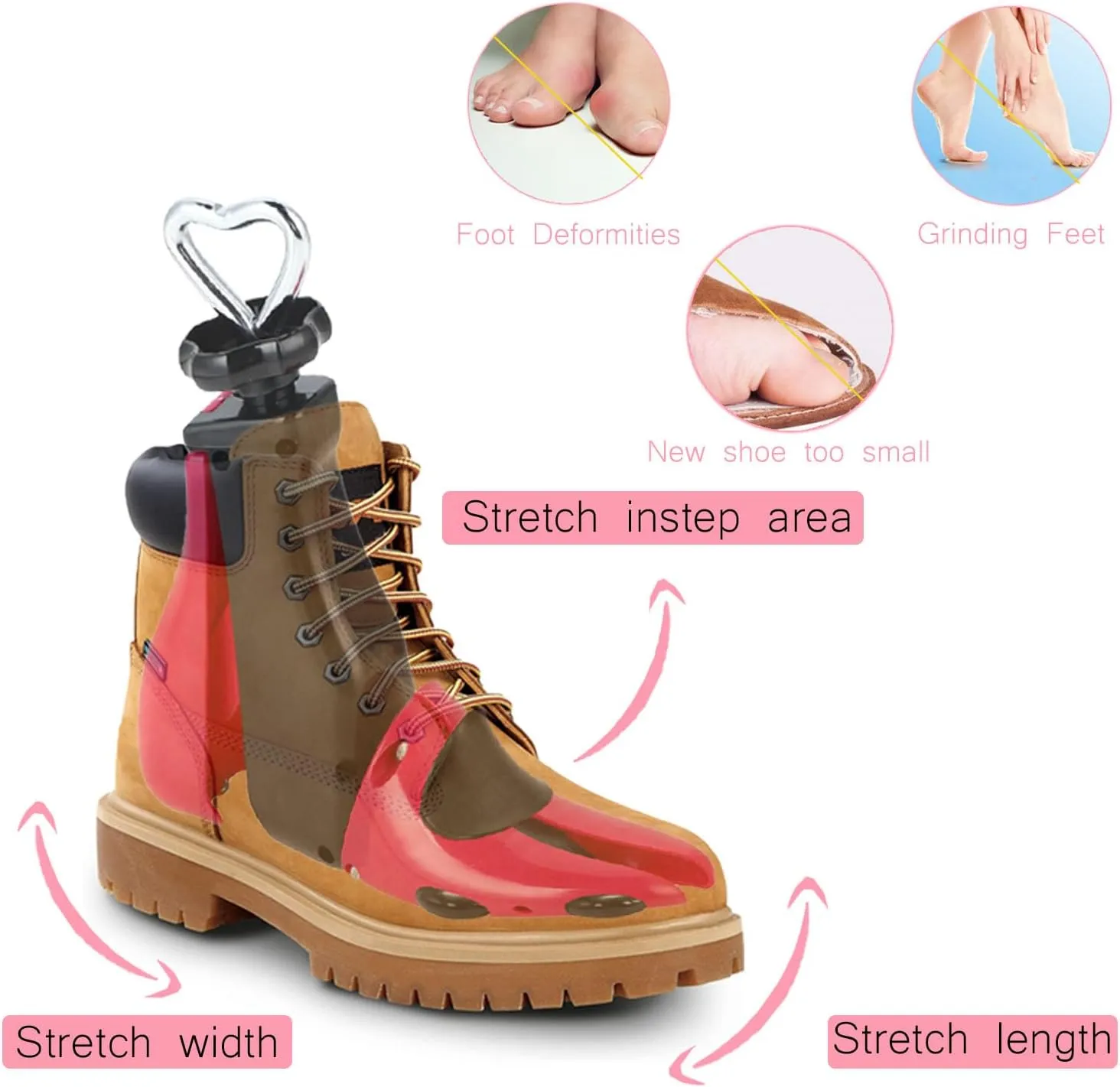 Boot Shoe Stretcher Women, Men Leather Boot Stretcher for Wide Feets, Adjustable Unisex Boot Wide Feet.
