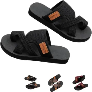 Breathable Mesh Slide Sandals,Brahusd Sandals,Women's Summer Non Slip Flat Loop Toe Shoes, With Arch Support Mesh Peep Toe Slippers