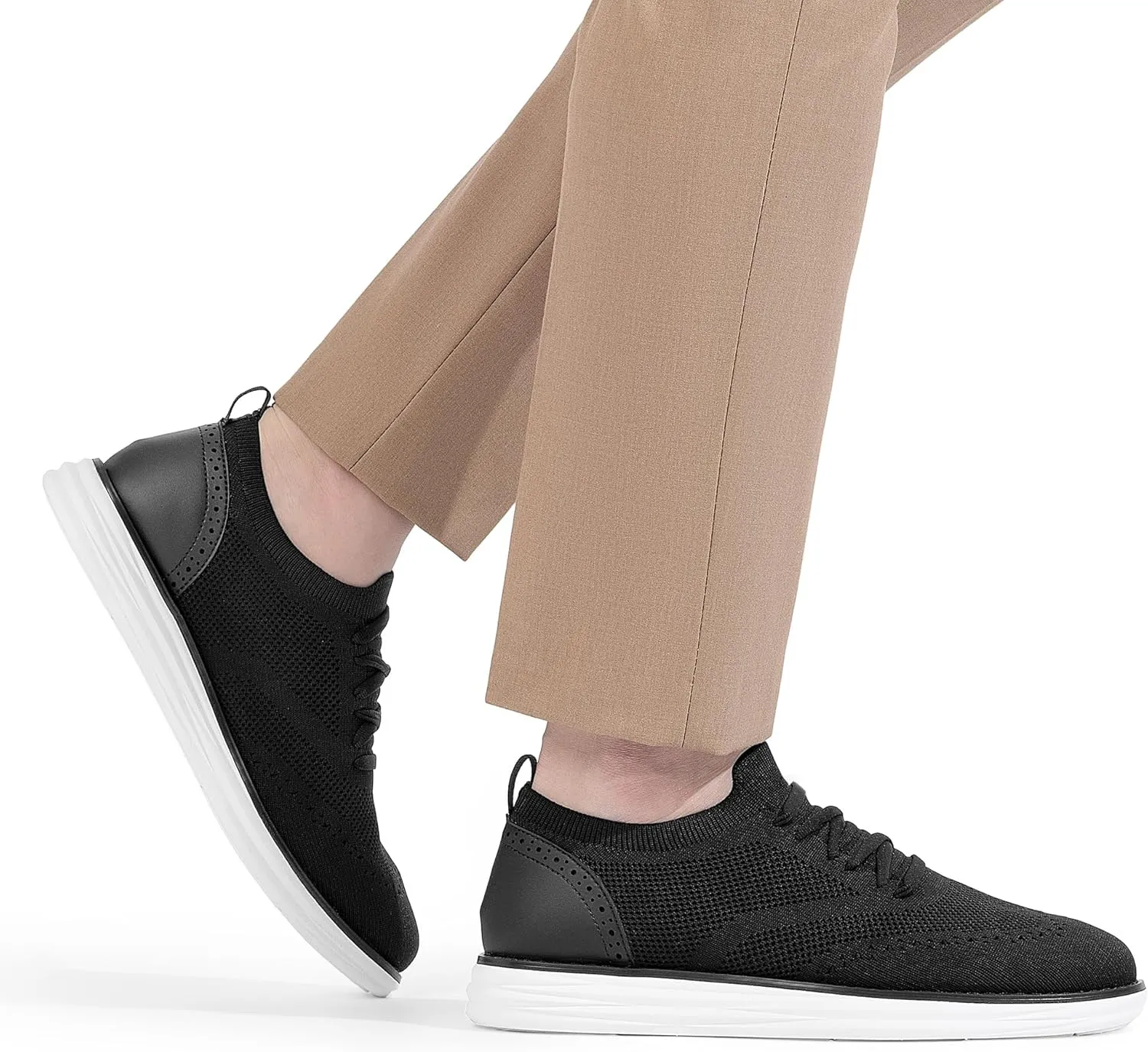 Bruno Marc Men's KnitFlex SmartCraft Mesh Oxfords Sneakers Casual Dress Lace-Up Lightweight Walking Shoes