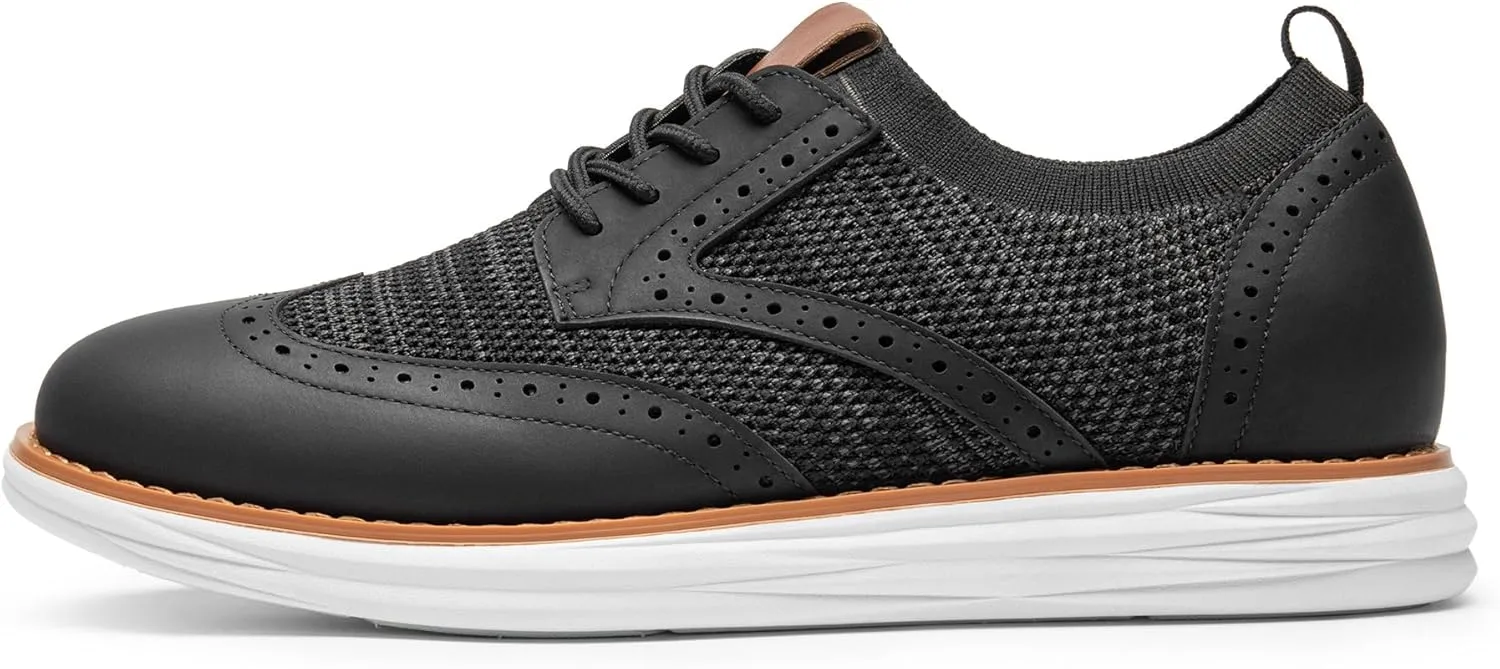 Bruno Marc Men's KnitFlex SmartCraft Mesh Oxfords Sneakers Casual Dress Lace-Up Lightweight Walking Shoes