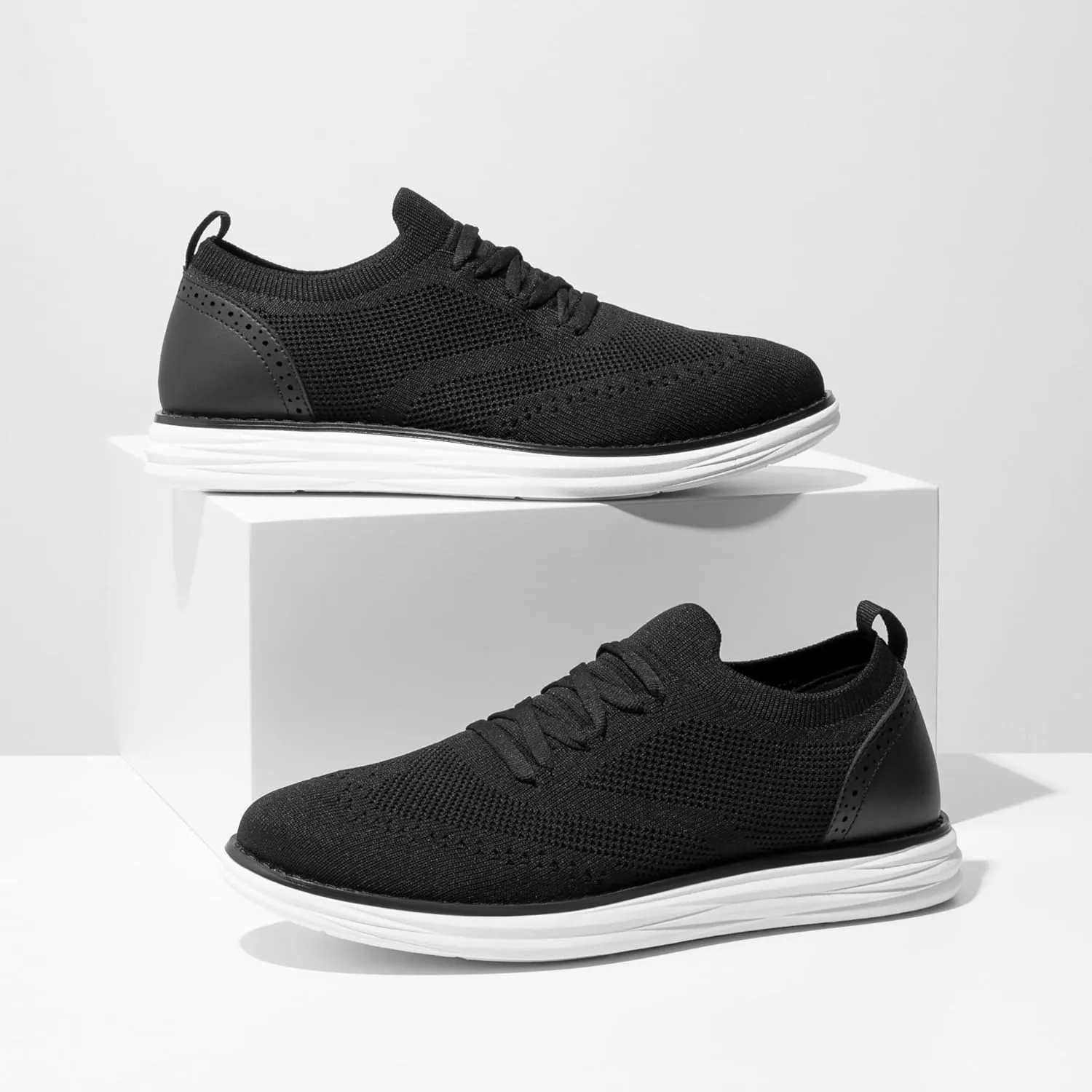 Bruno Marc Men's KnitFlex SmartCraft Mesh Oxfords Sneakers Casual Dress Lace-Up Lightweight Walking Shoes