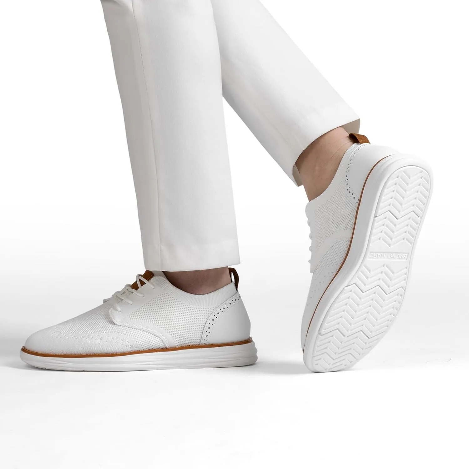 Bruno Marc Men's KnitFlex SmartCraft Mesh Oxfords Sneakers Casual Dress Lace-Up Lightweight Walking Shoes
