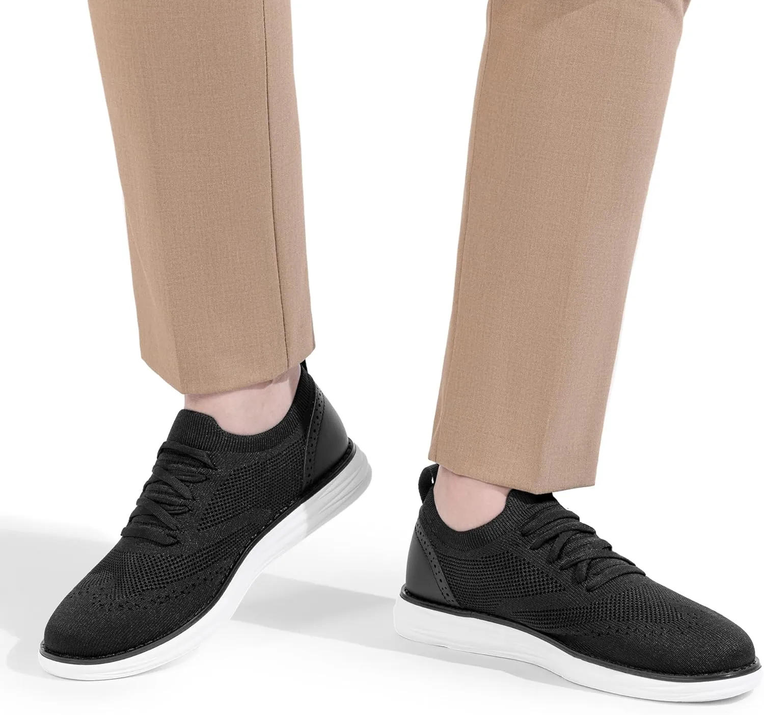 Bruno Marc Men's KnitFlex SmartCraft Mesh Oxfords Sneakers Casual Dress Lace-Up Lightweight Walking Shoes