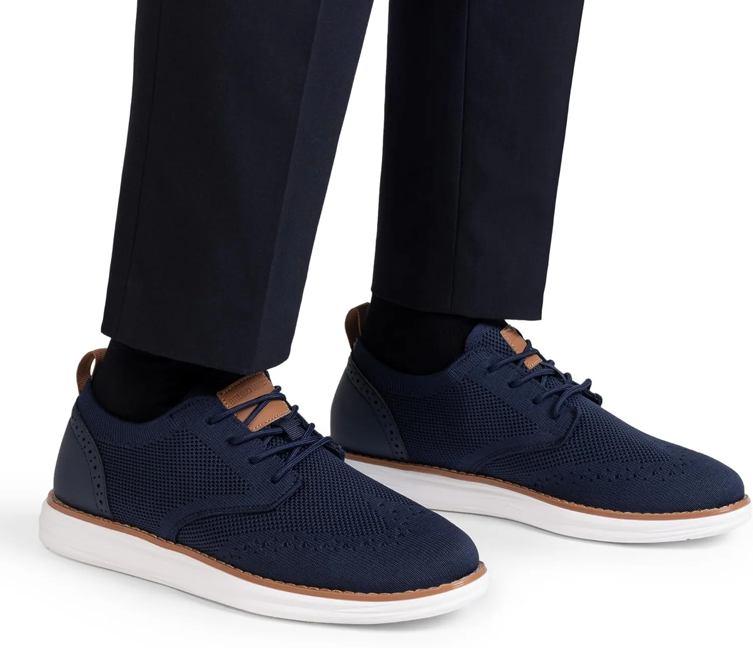 Bruno Marc Men's KnitFlex SmartCraft Mesh Oxfords Sneakers Casual Dress Lace-Up Lightweight Walking Shoes