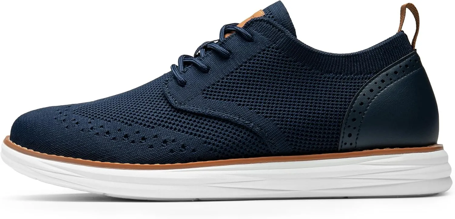 Bruno Marc Men's KnitFlex SmartCraft Mesh Oxfords Sneakers Casual Dress Lace-Up Lightweight Walking Shoes