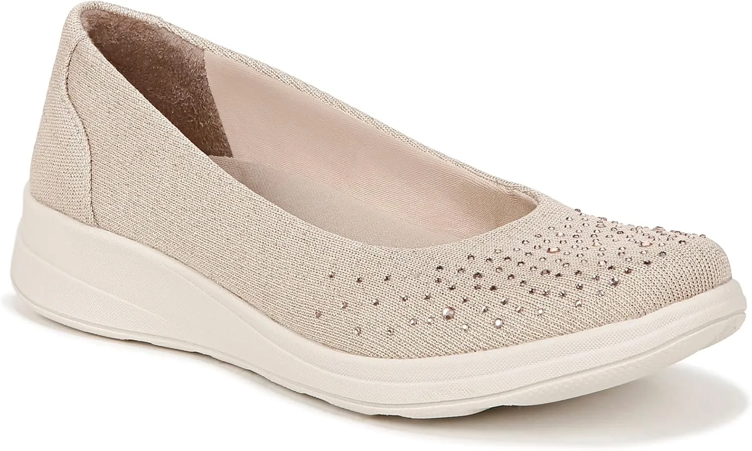 BZees Women's Golden Bright Machine Washable Slip on Loafer Sneaker