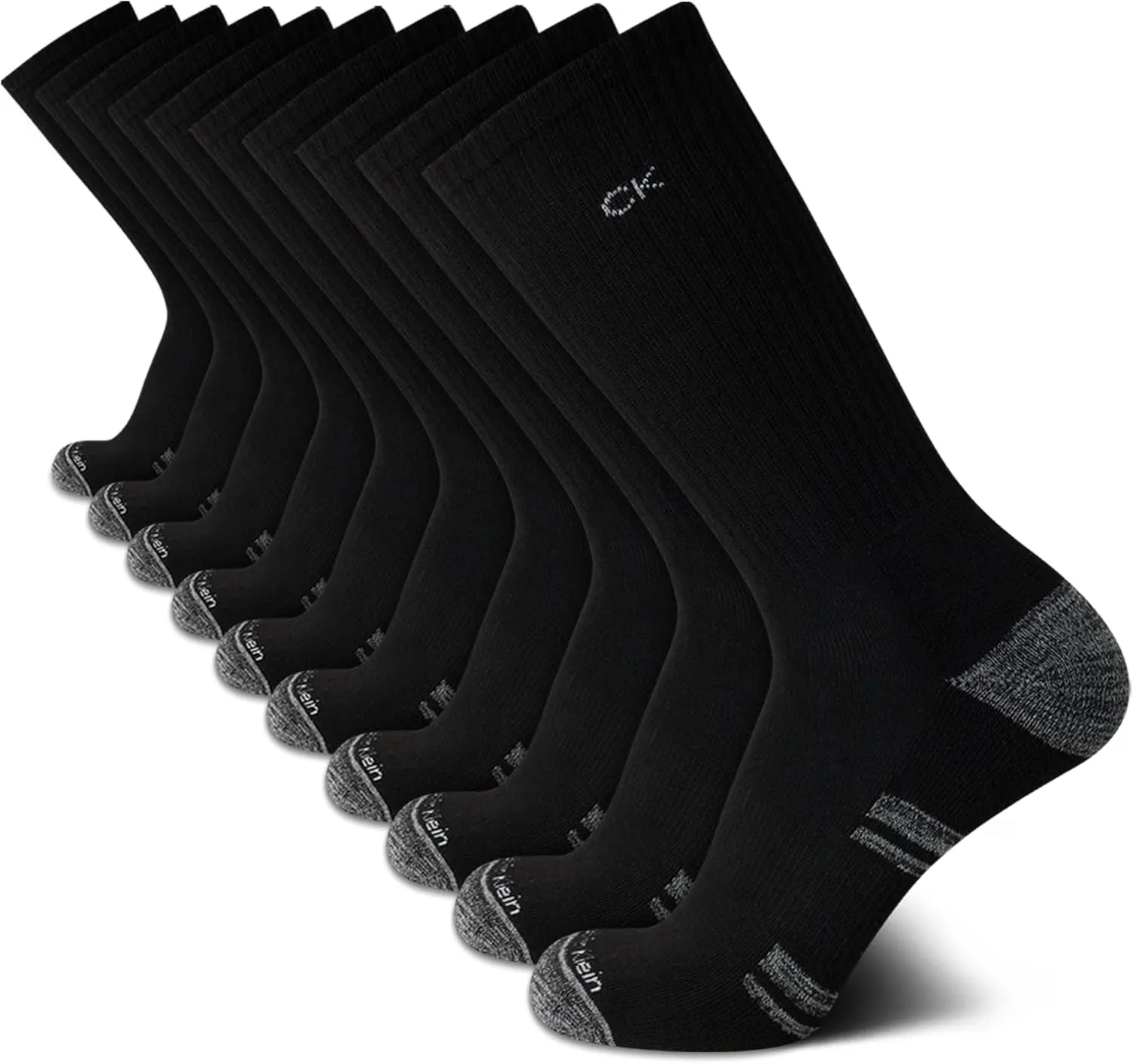 Calvin Klein Men’s 10 Pack Cushioned Athletic Workout Crew Socks (7-12)
