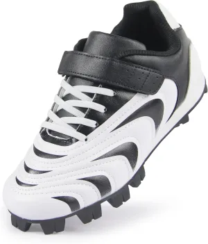CAMVAVSR Unisex-Child Baseball Cleats Kids Softball Shoes for Boys Girls Rubber Molded Little Children Big Youth Sneakers Easy to Wear Sports Footwear