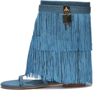 Carami Round Toe Fold Over Flat Sandals (Carami)