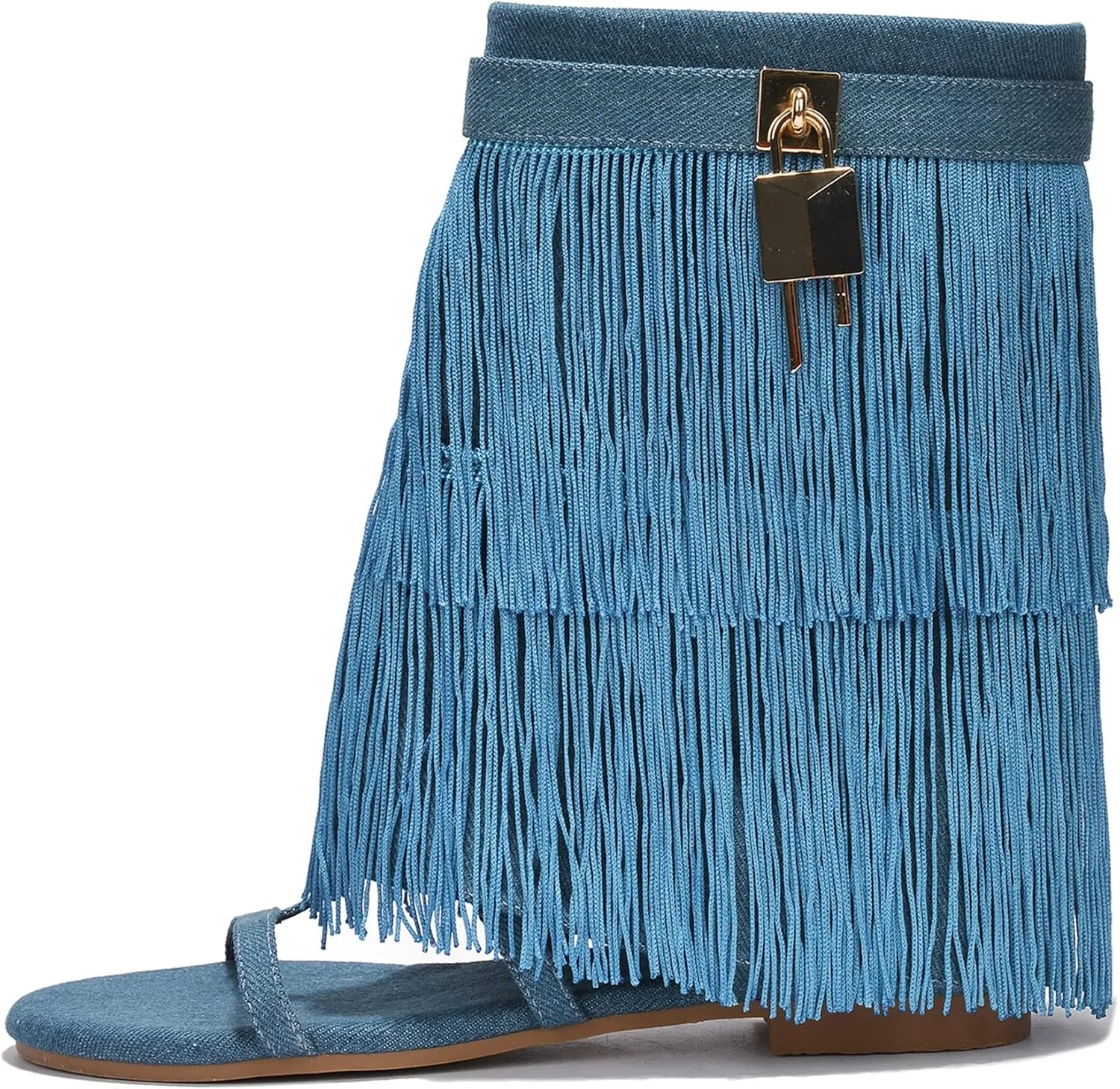 Carami Round Toe Fold Over Flat Sandals (Carami)