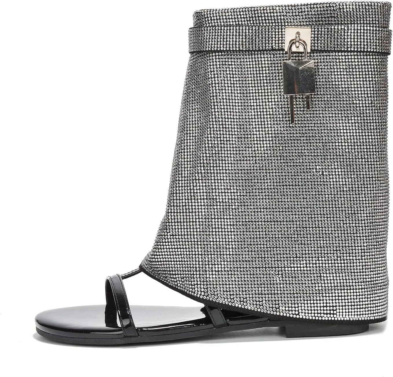 Carami Round Toe Fold Over Flat Sandals (Carami)